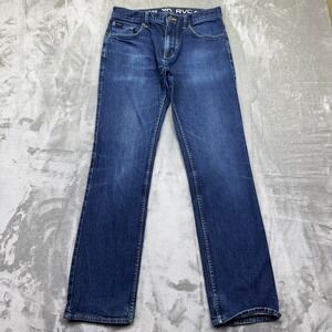 RVCA Regvlars VA Fit Denim Jeans Sz 30 Fits‎ 29" Dark Wash Cotton Blend Menswear